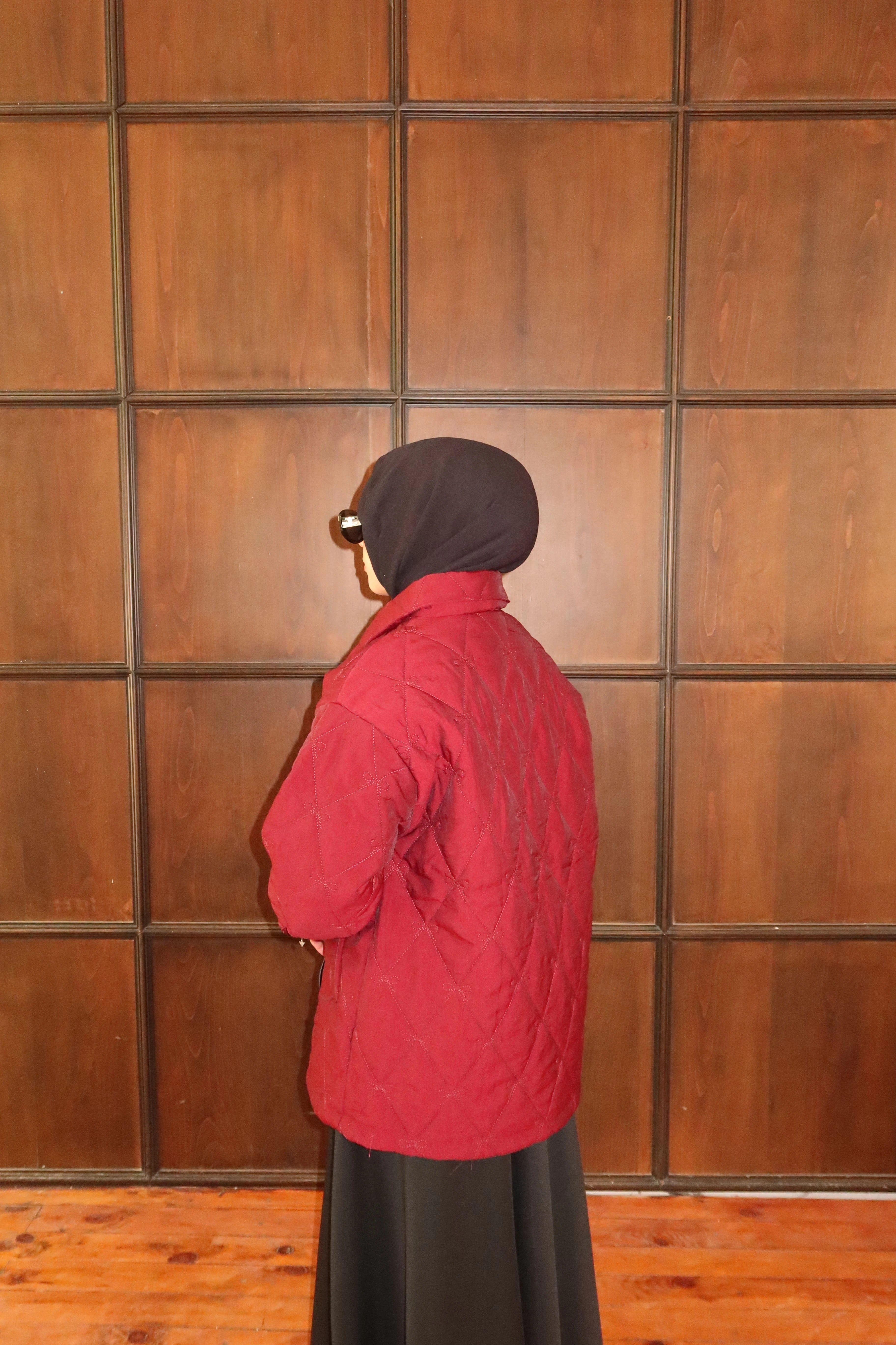 Fiyonk Nakışlı Kapitone Kaban 