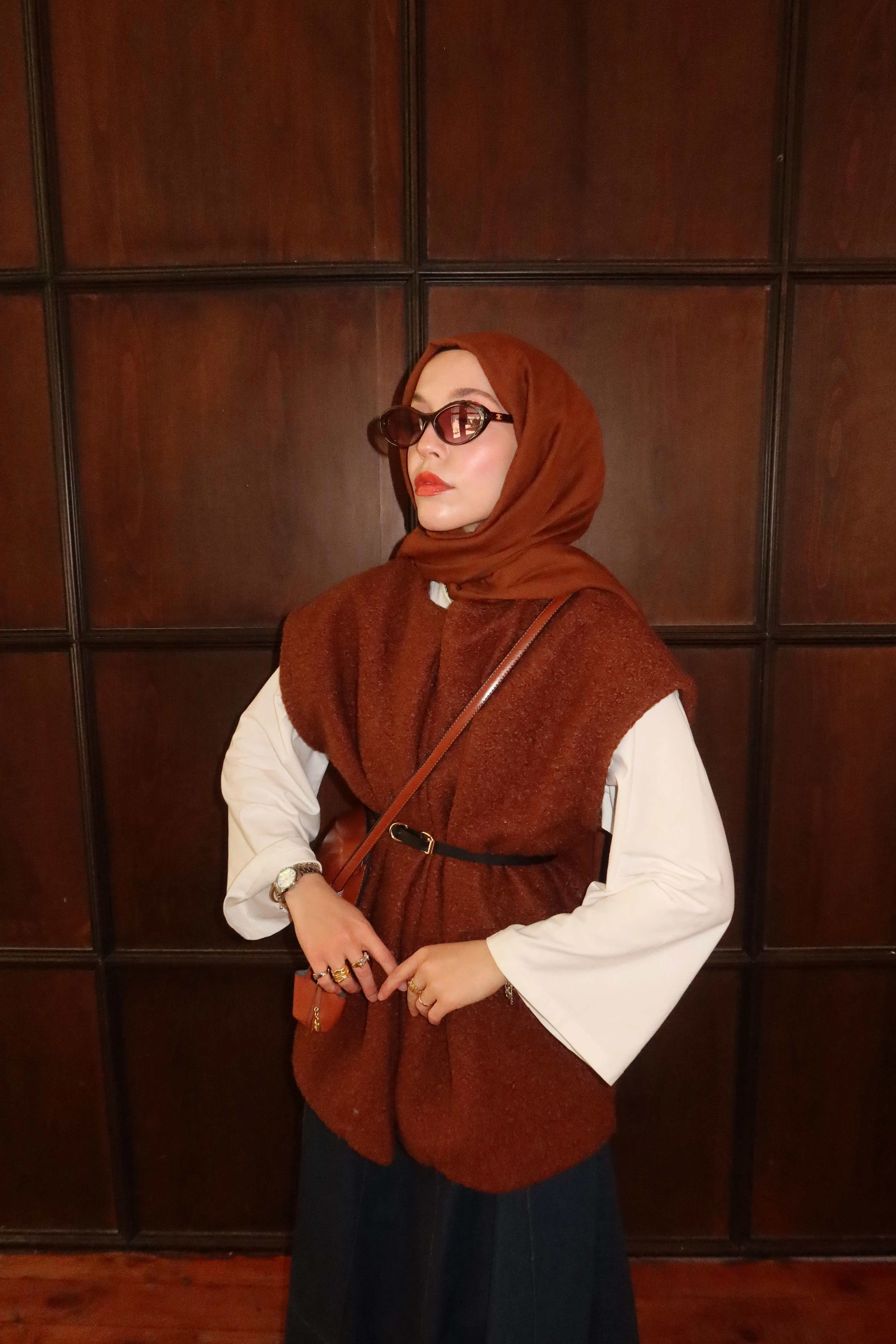 Kemerli Yelek  - Kiremit