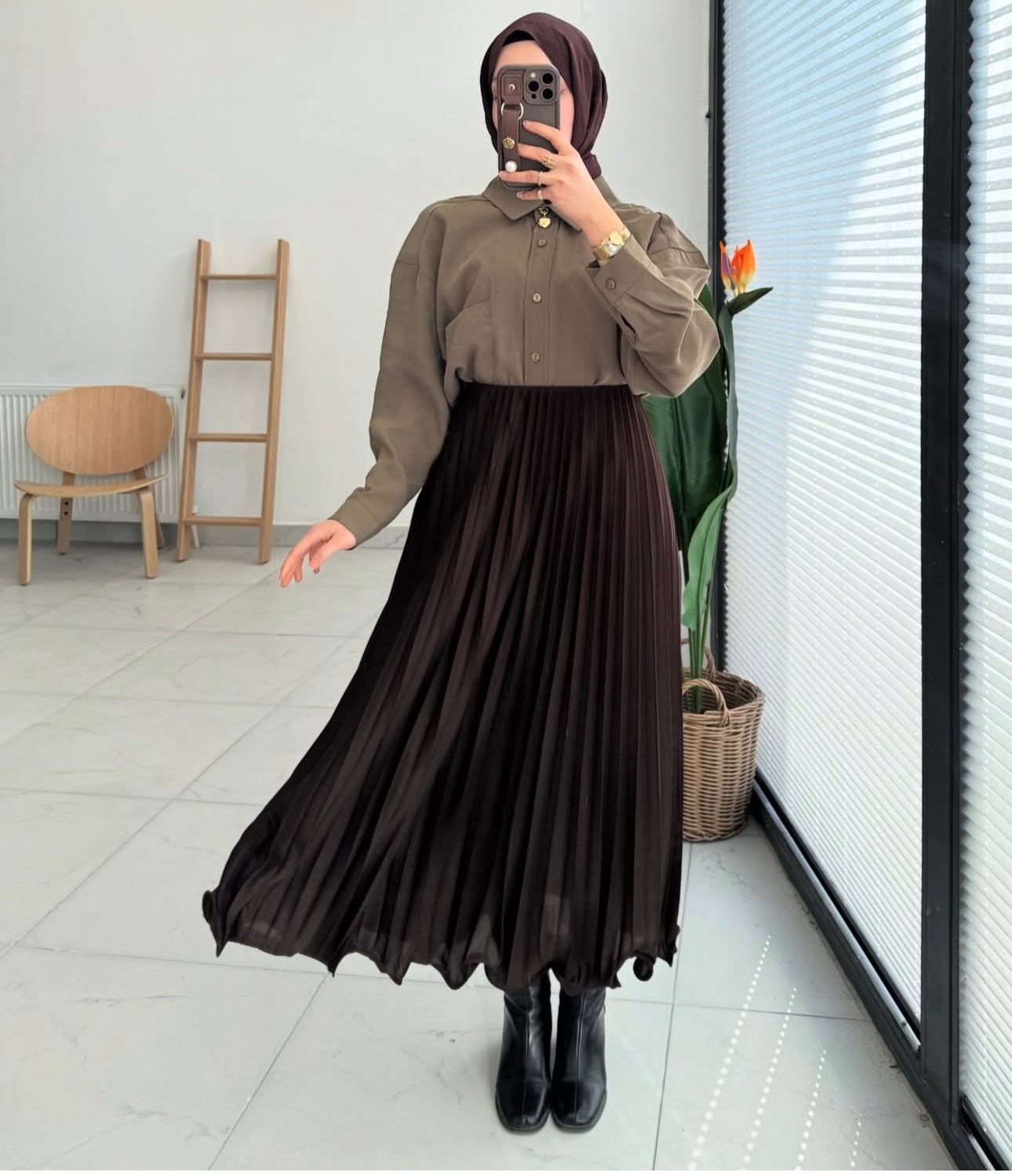 Tencel Oversize Gömlek- Outlet - Haki