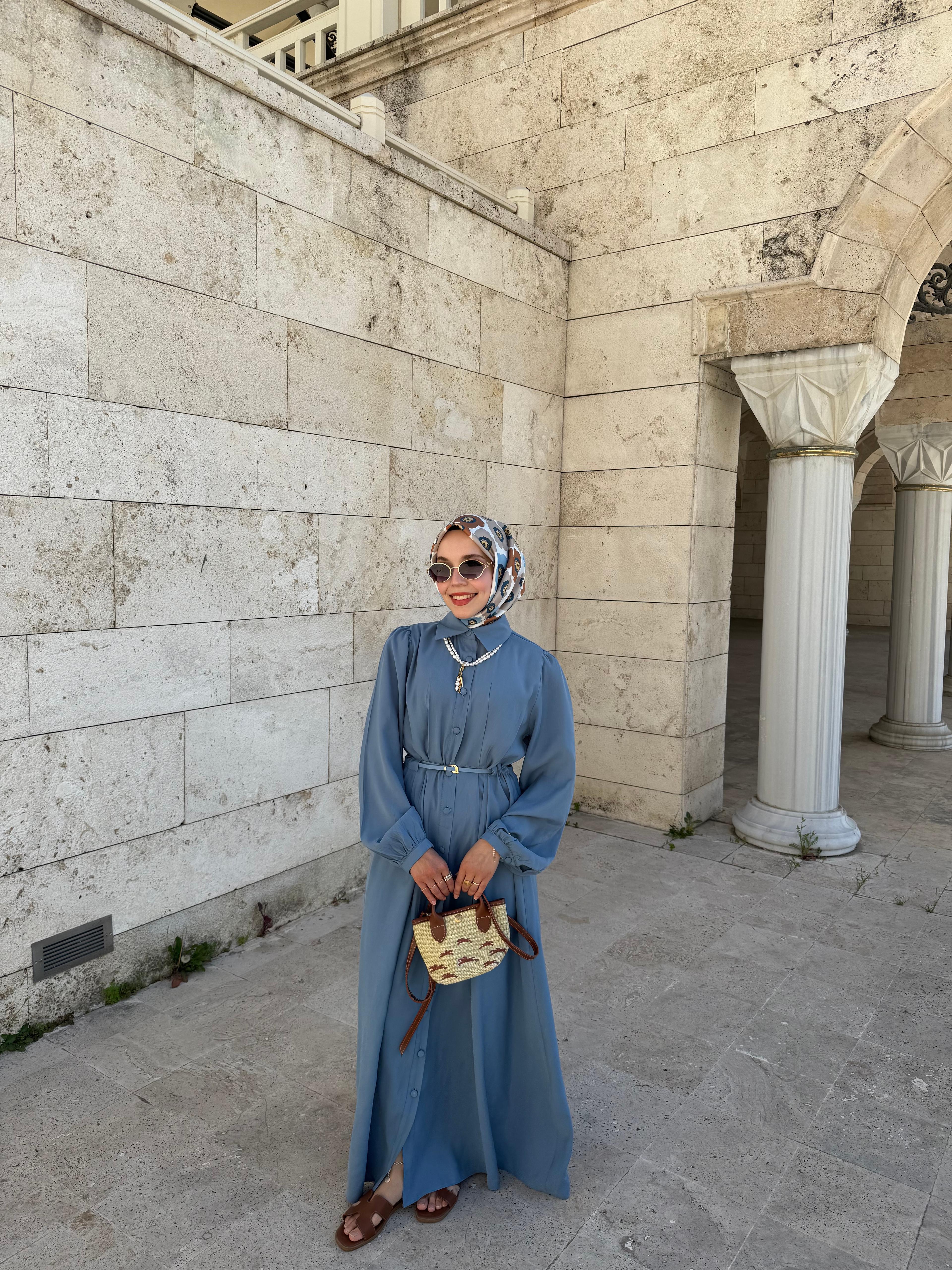Nara Elbise - Pastel Mavi
