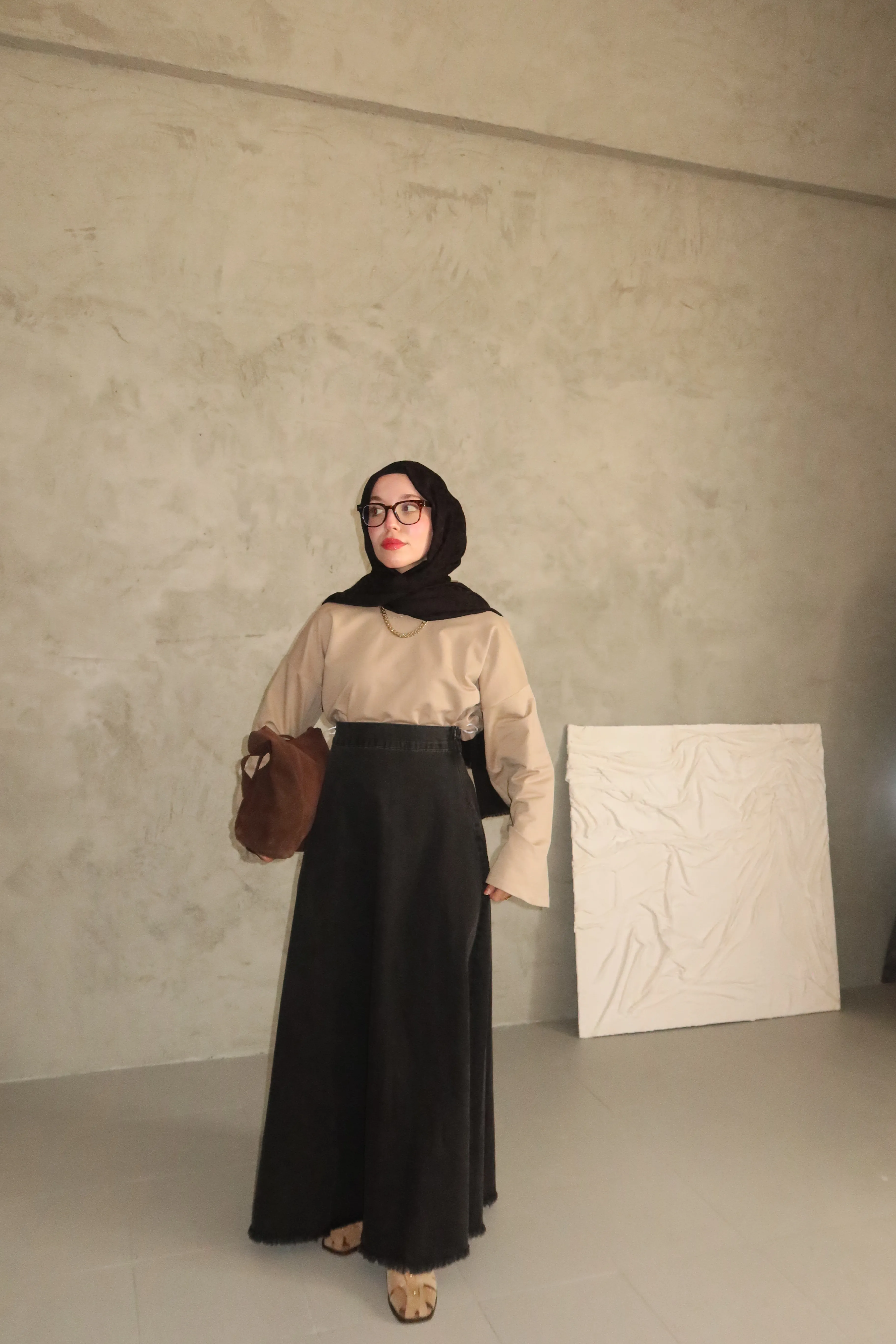 Ucu Püsküllü Kot Etek