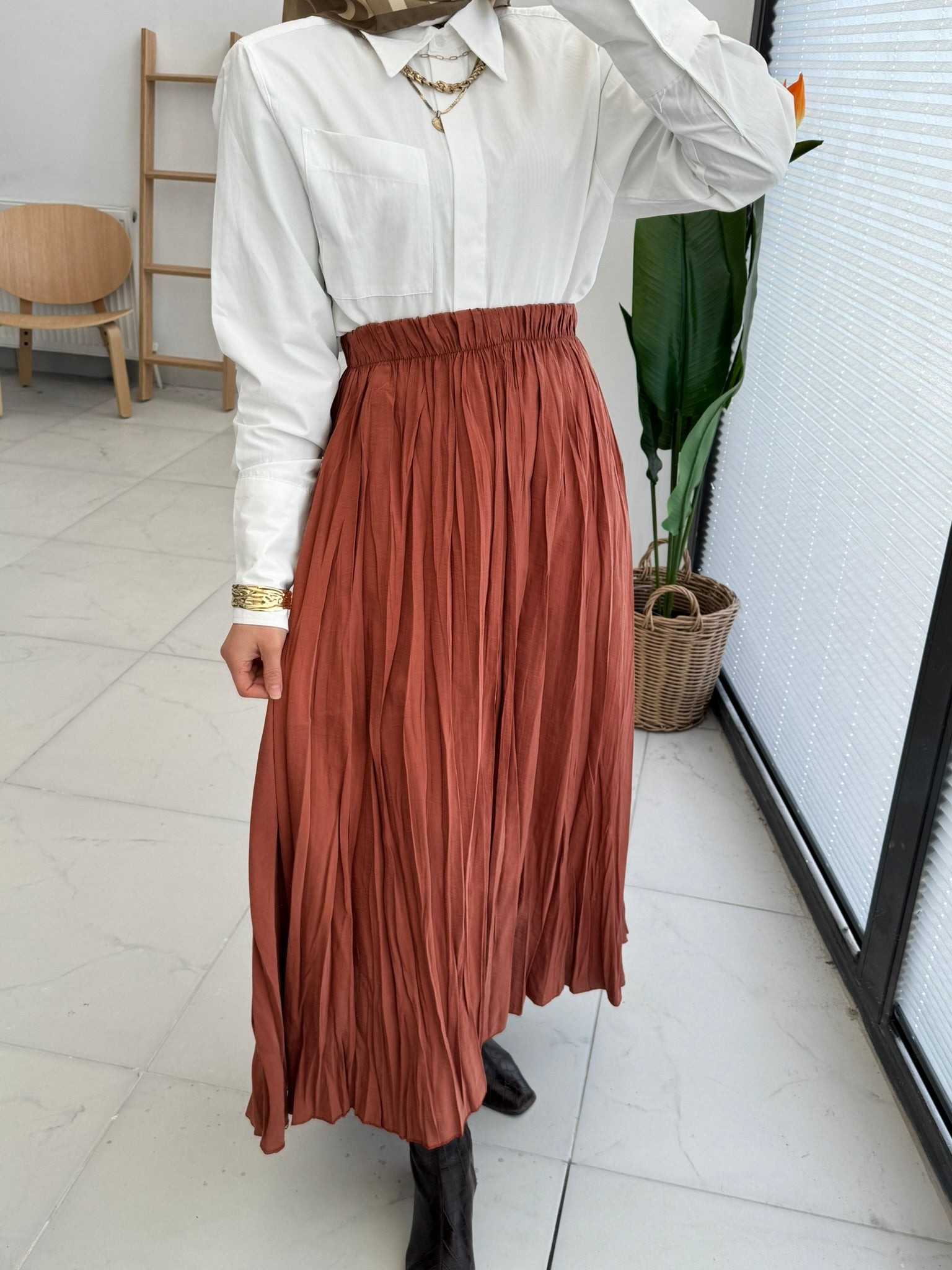 Tencel Kraşlı Etek