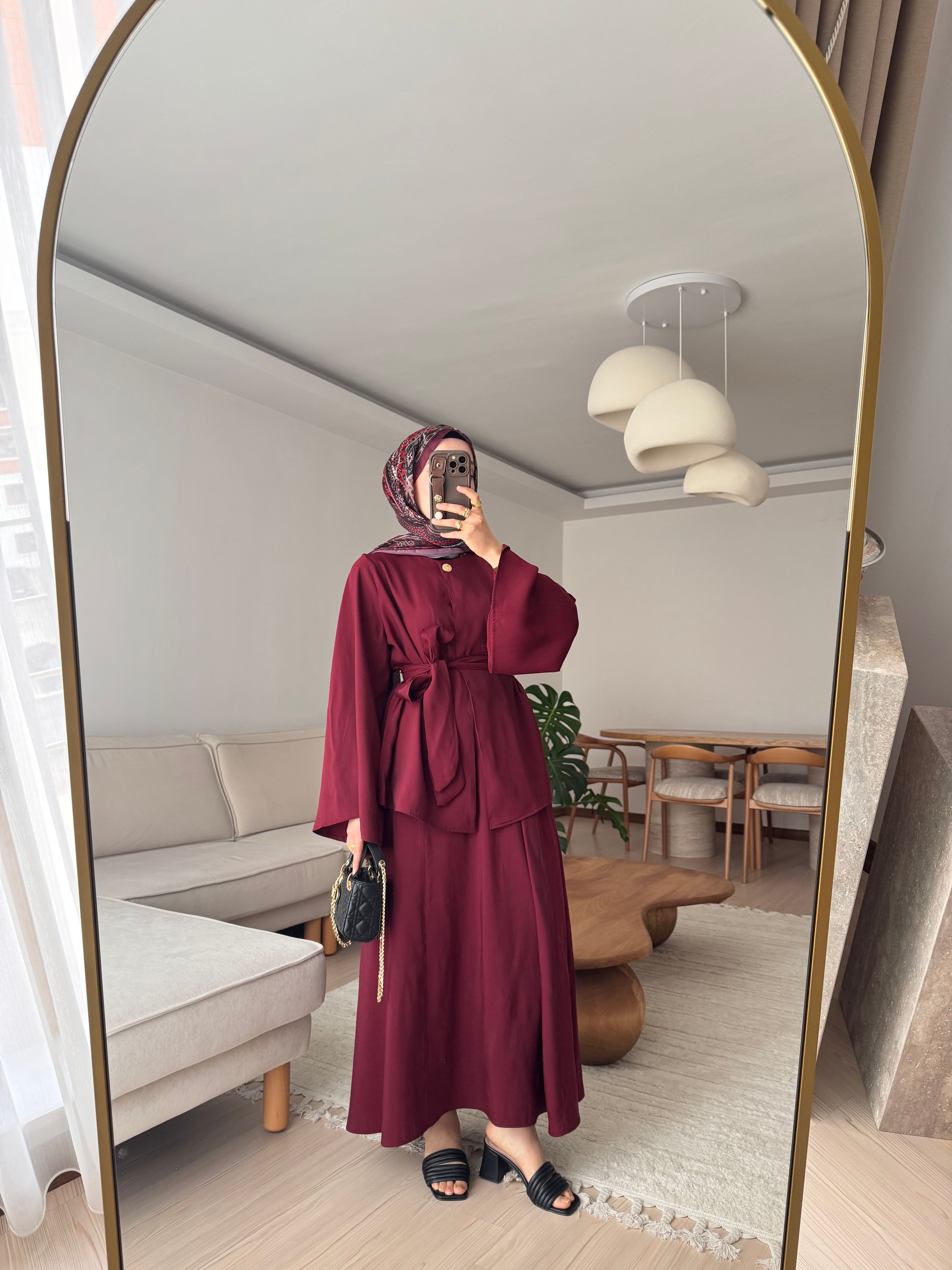 Tek Düğmeli Takım  - Bordo