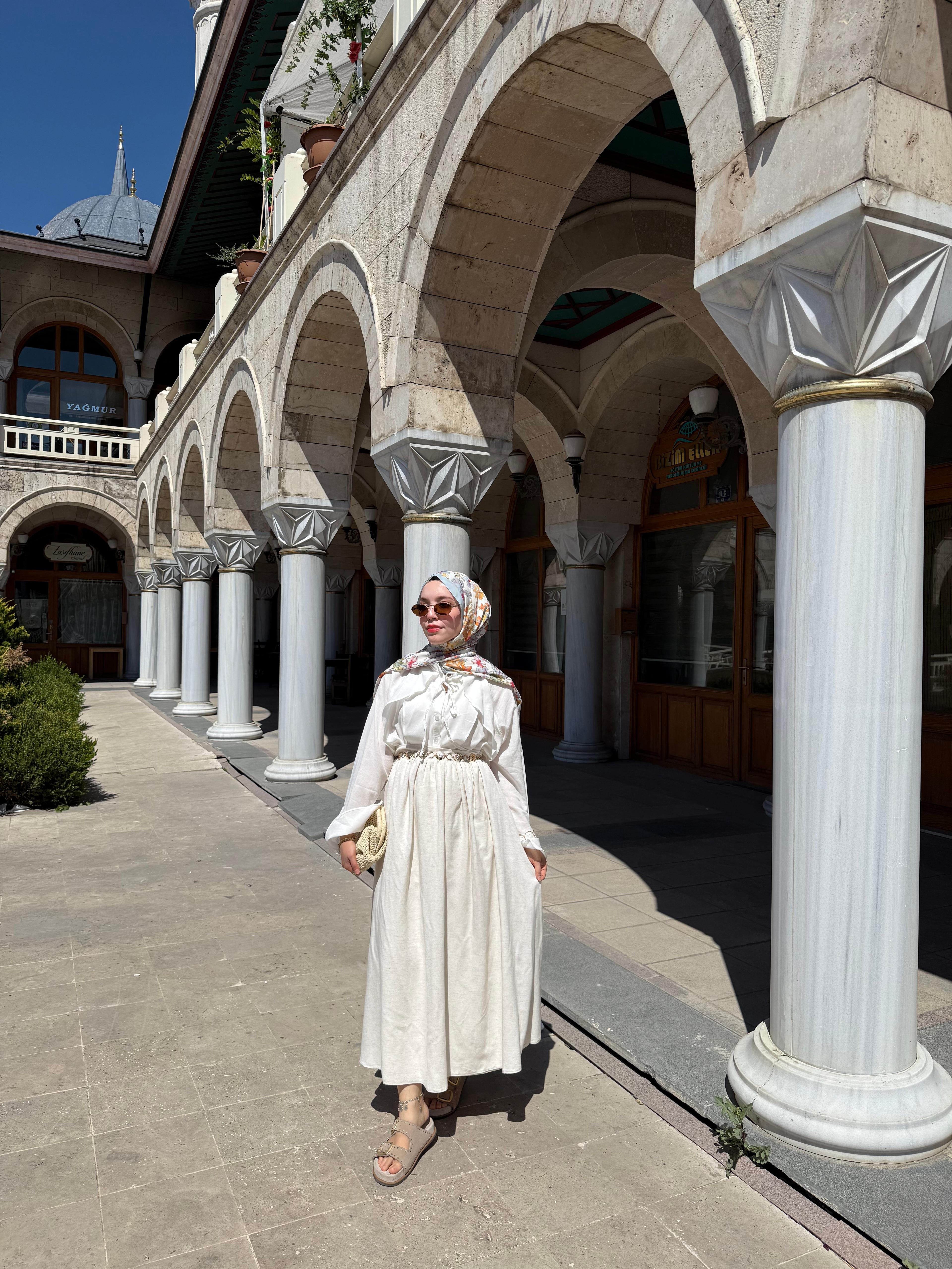 Vona Keten Kloş Etek 