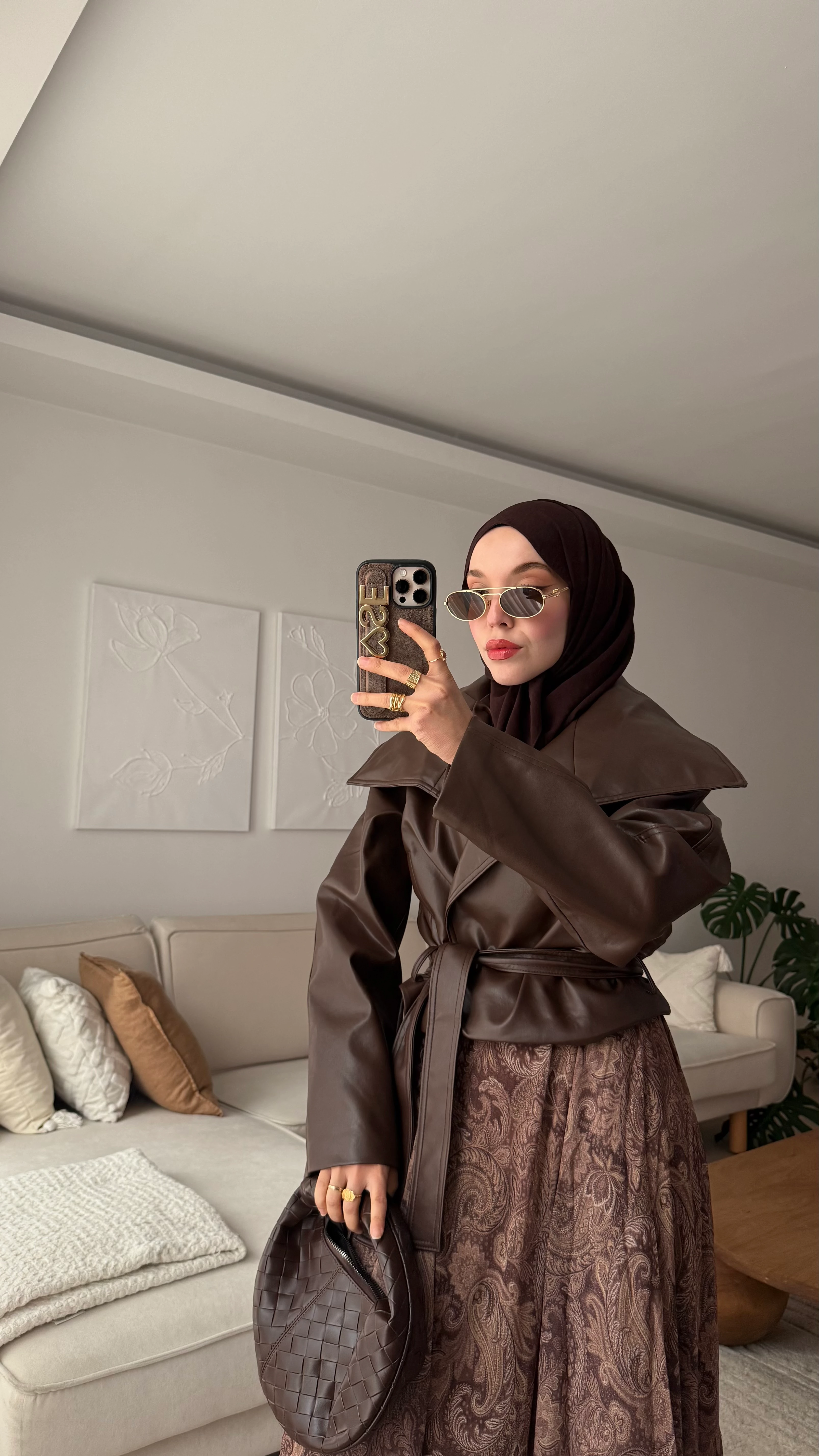 Premium Deri Ceket - Kahverengi