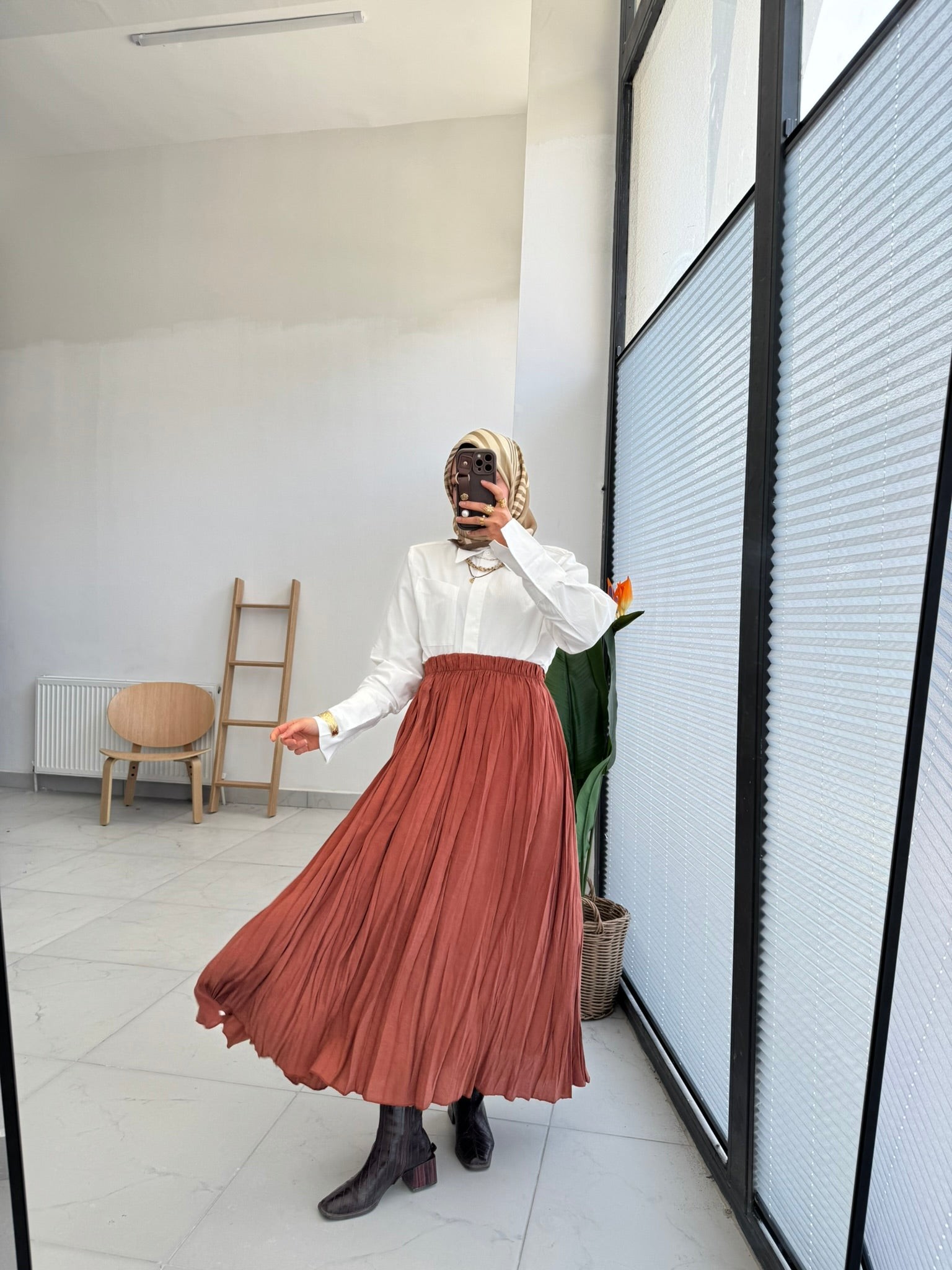 Tencel Kraşlı Etek