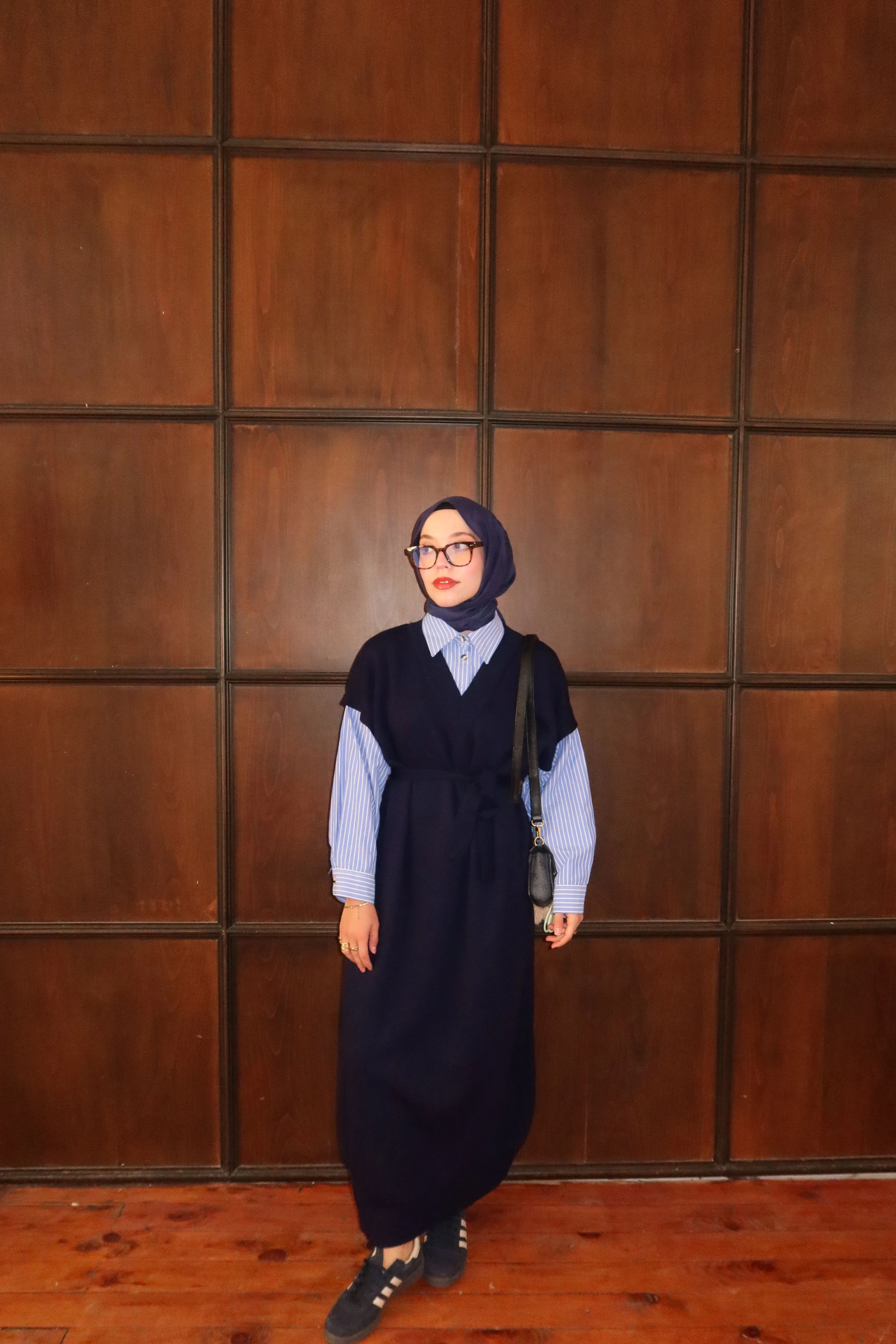 Triko Elbise - Lacivert