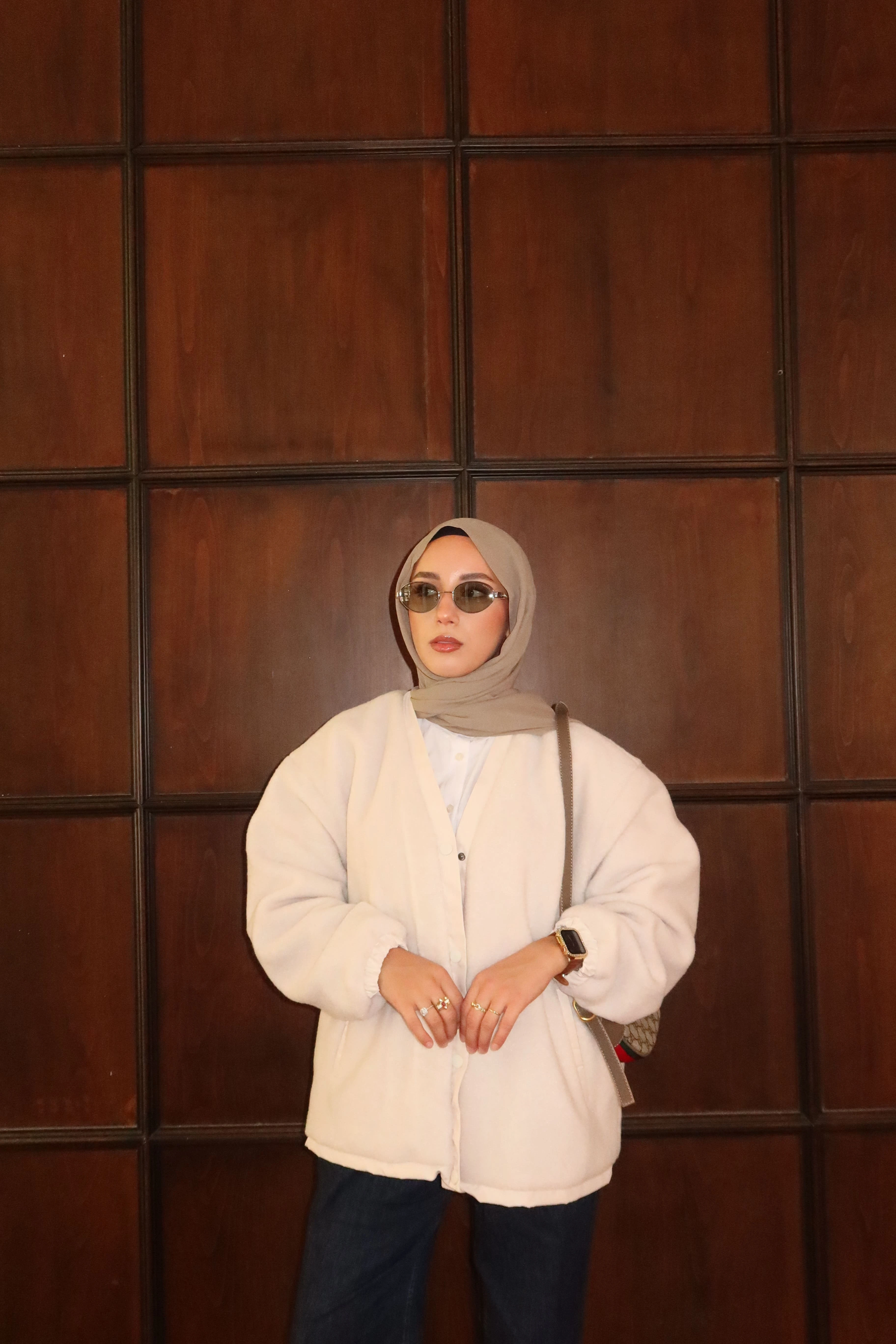 Tedy Peluş Mont - Krem