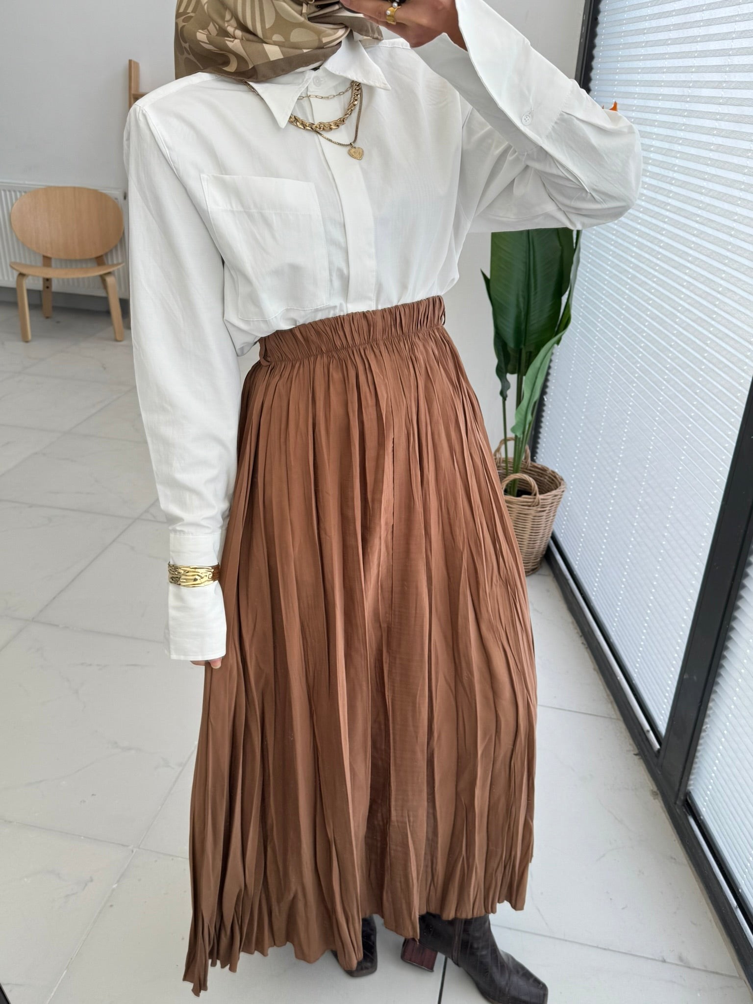Tencel Kraşlı Etek