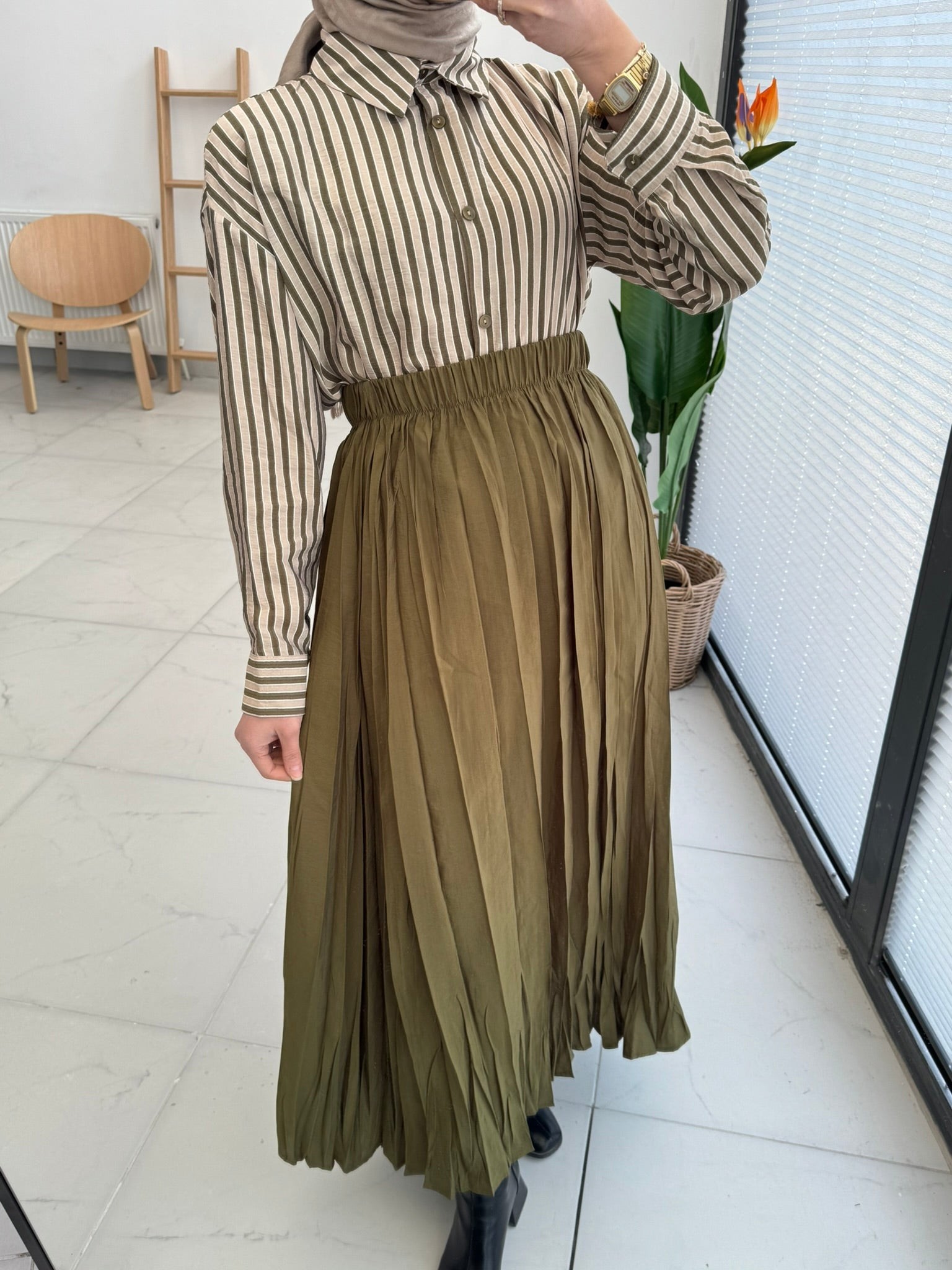 Tencel Kraşlı Etek
