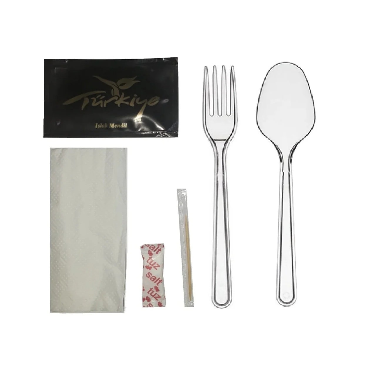 Plastik Çatal Kaşık Set Lüx 6lı