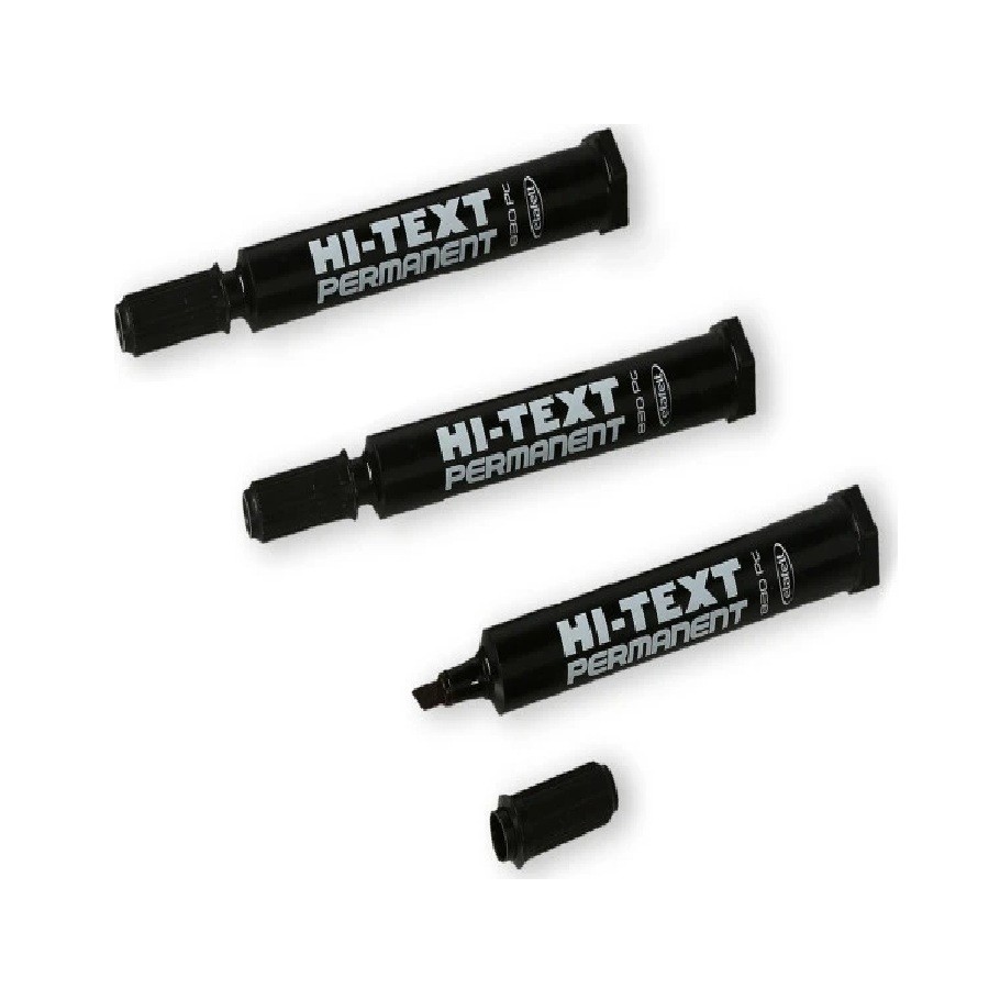 Hi-Text Permanent Marker Kesik Uçlu Kalem Siyah