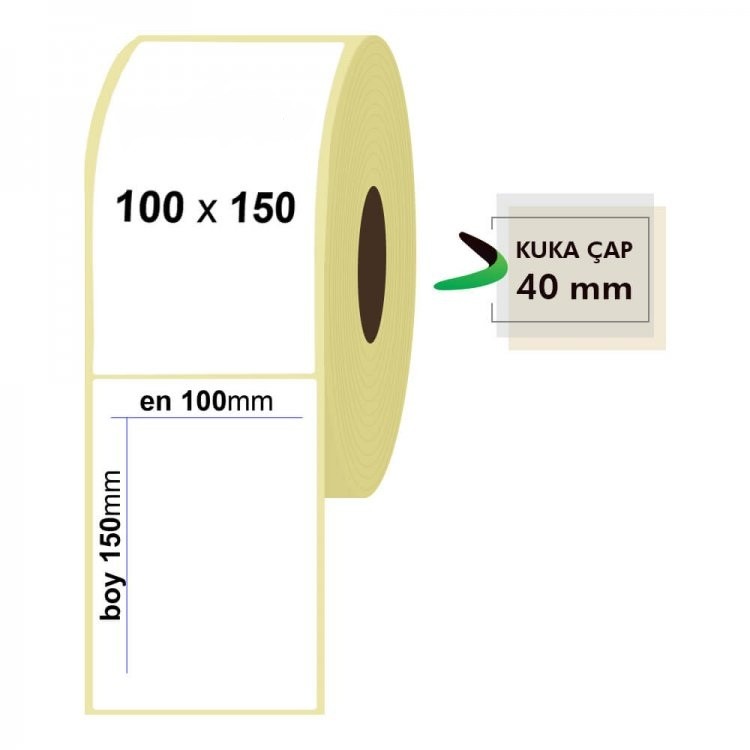 Eko Termal Etiket 100x150mm 350'Li