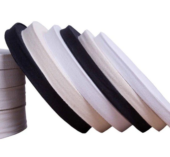 1 CM Balık Sırtı Pamuk Şerit Ham ( 250 Metre )