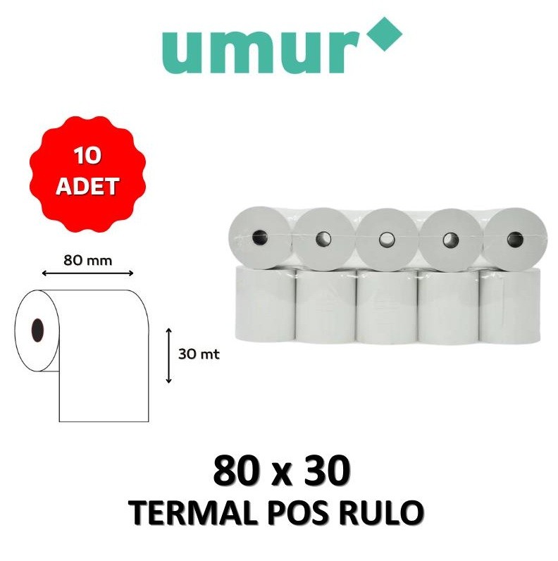 Umur Termal Rulo 80mmx30mt 10 adet
