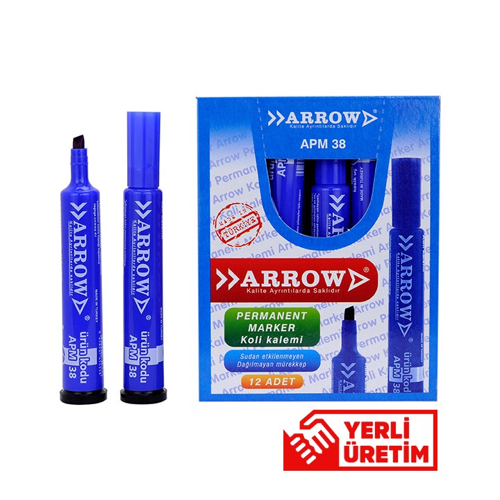 Arrow Koli Kalemi Kesik Uç Mavi Apm38