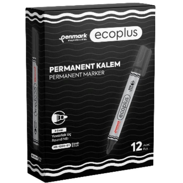 Penmark Permanent Marker Yuvarlak Uç Ecoplus Siyah