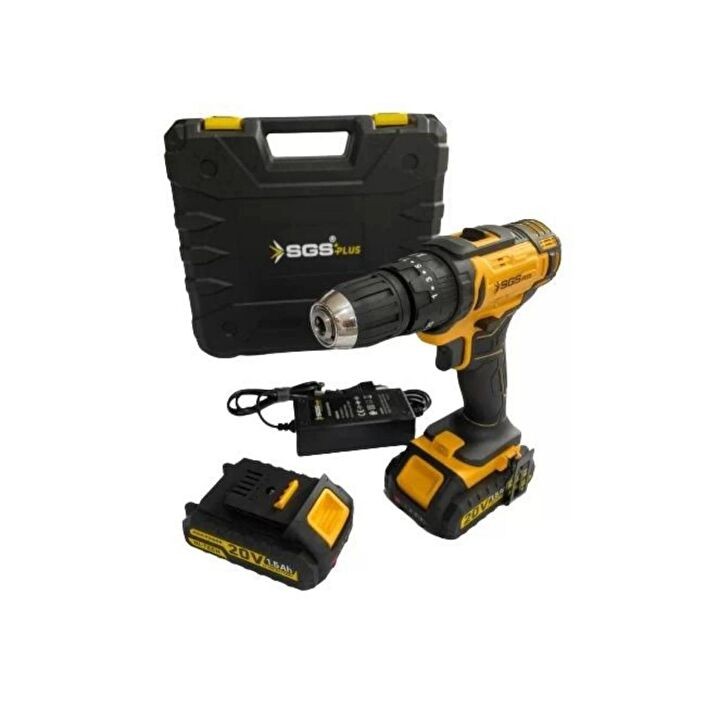 Sgs Akülü Darbeli Matkap 20v 1.5 Ah Şarzlı Vidalama 5248 - Çift Akü