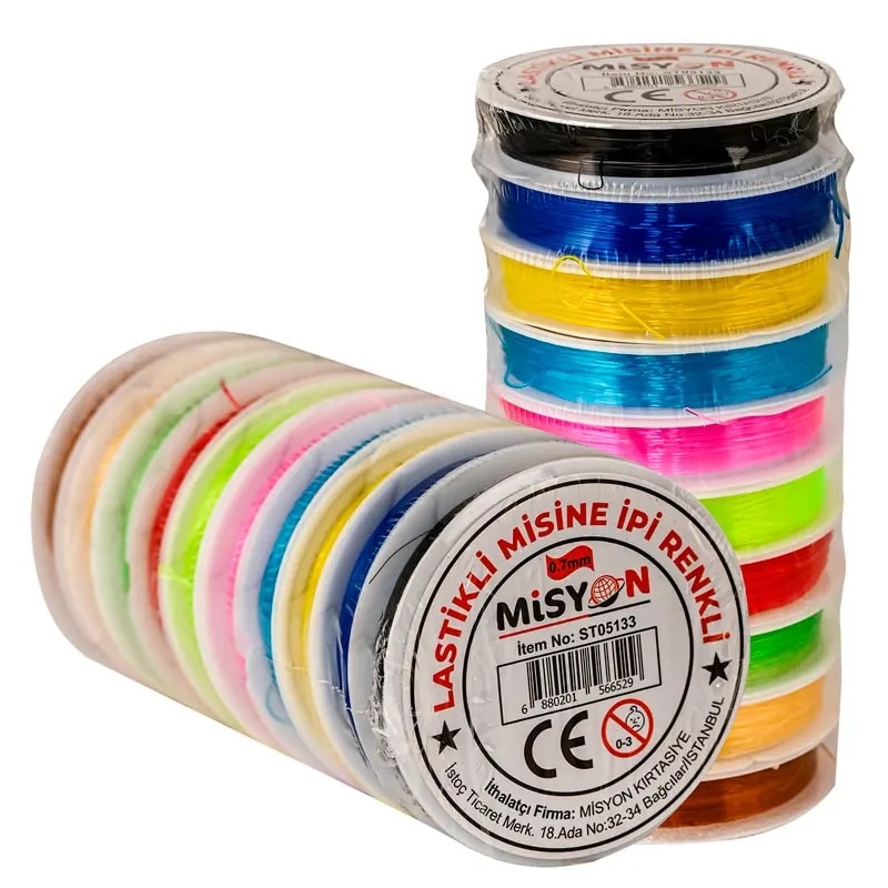 Misyon Lastikli Misina İpi Renkli 0.7mm