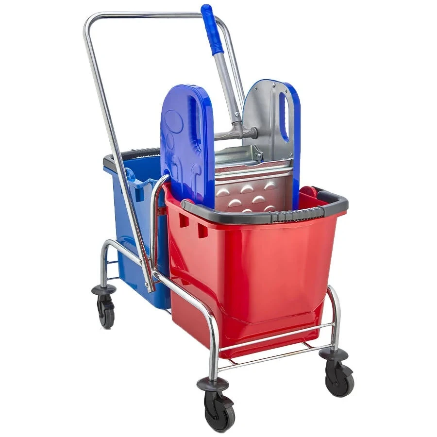 Temizlik Seti Çift Kovalı Metal