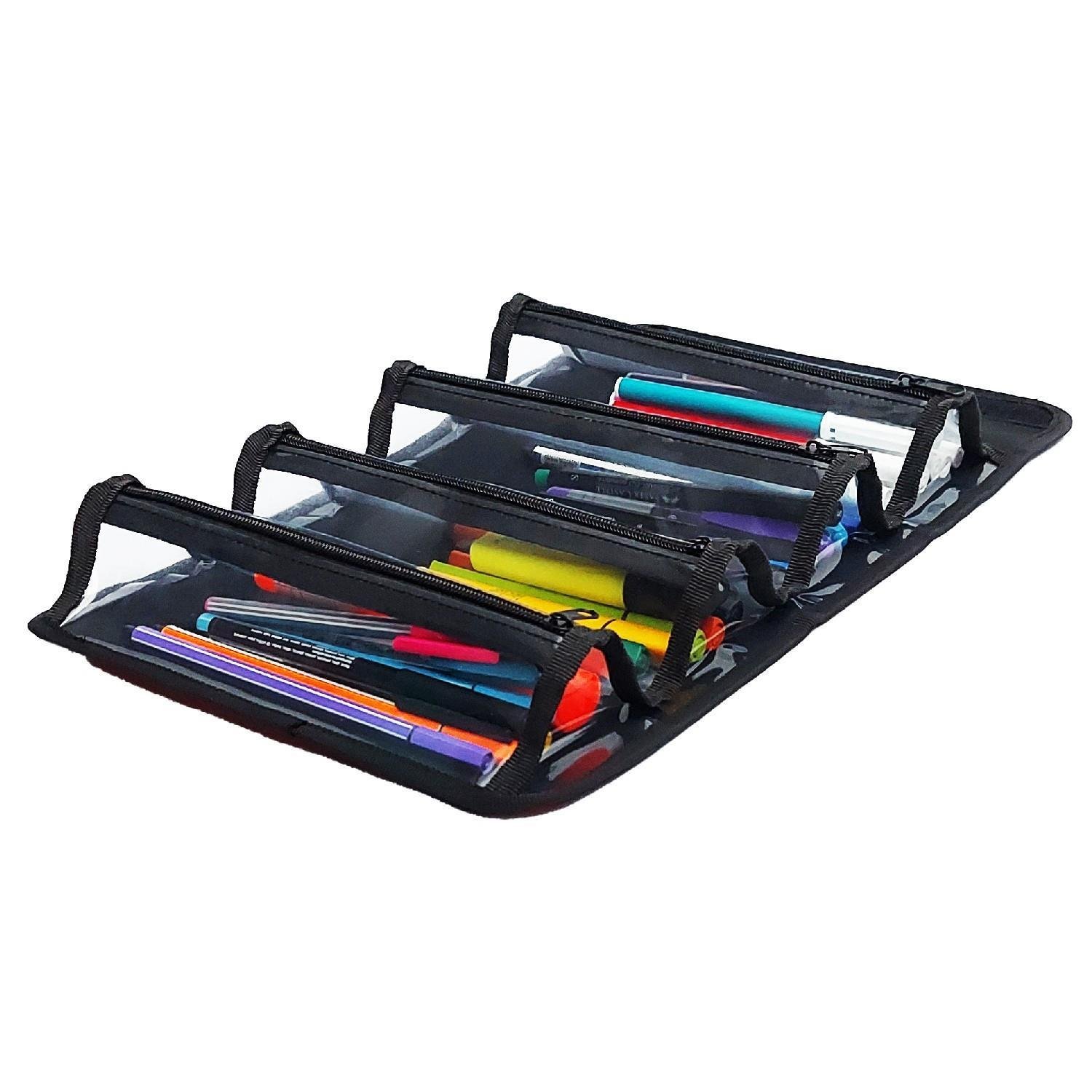 Skaer Apex X-Case 4 Bölmeli Kalemlik Siyah