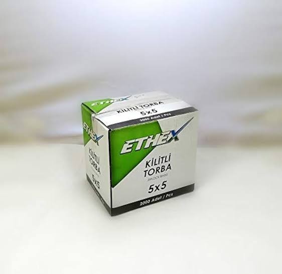 Ethex Kilitli Torba Şeffaf 5x5cm - 2000’li