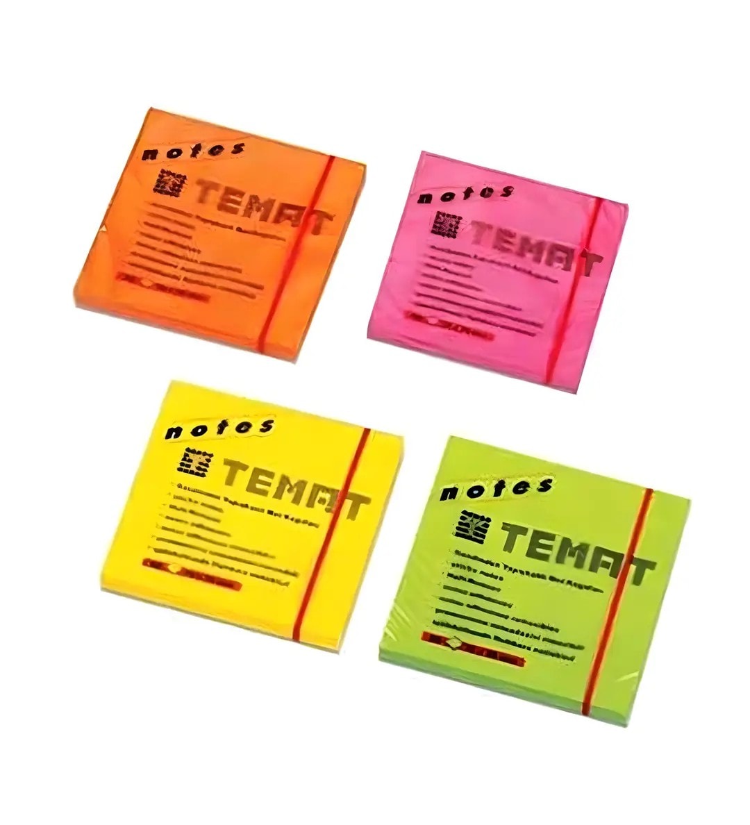 Temat Yapışkanlı Not Kağıdı 75x75 Fosforlu Yeşil