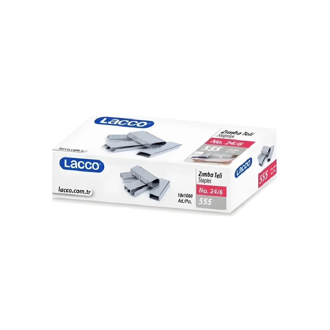Lacco Zımba Teli 24/6 Beyaz Renk 10'lu Paket 1000 Adet