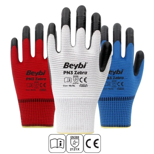 Beybi PN3  Nitril Eldiven Zebra Çift