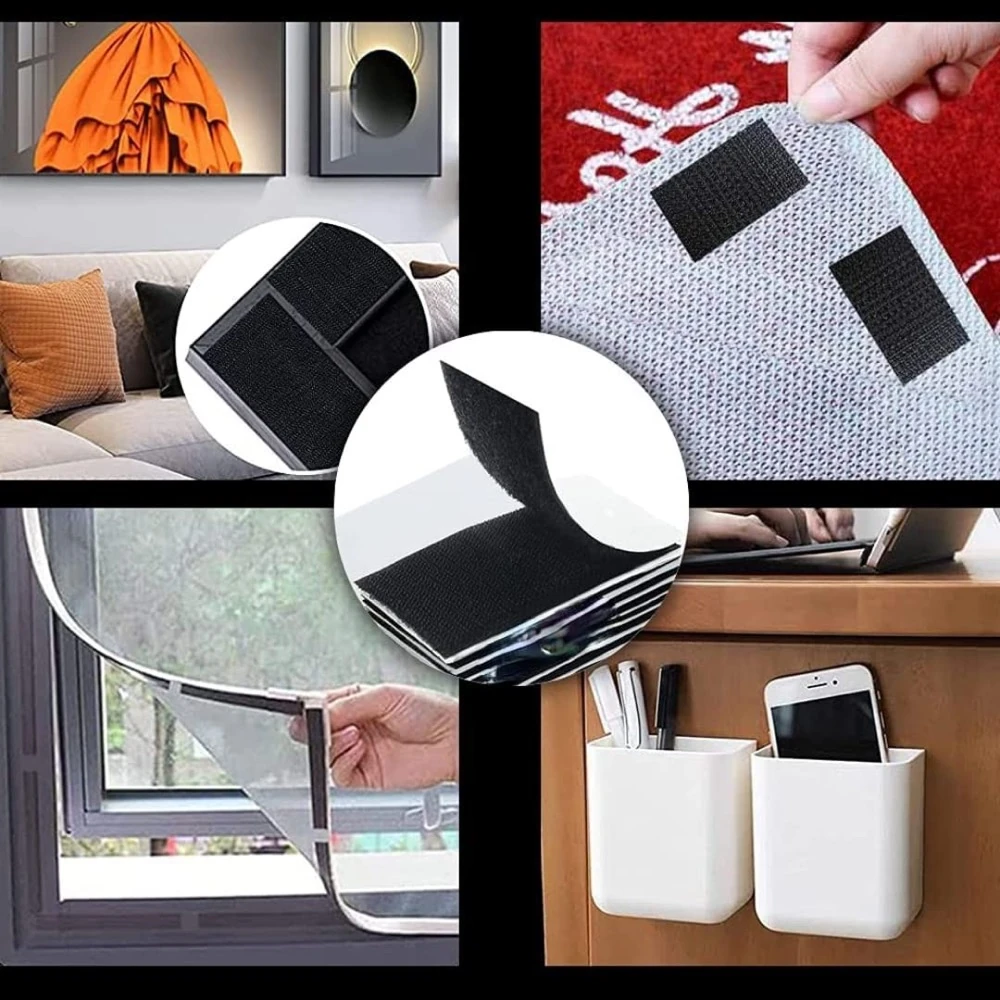 Cırtbant Silikonlu Yapışkanlı 40mm Kanca Siyah