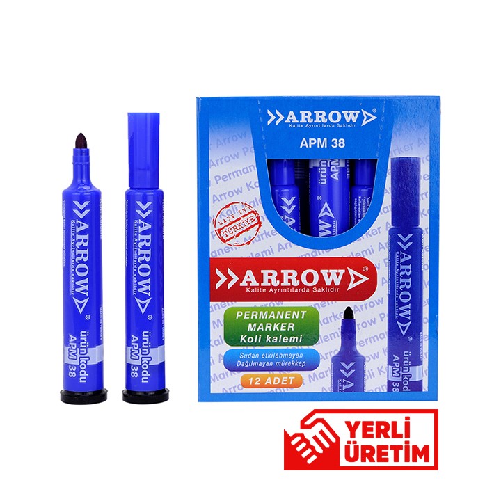 Arrow Koli Kalemi Yuvarlak Uç Mavi Apm38