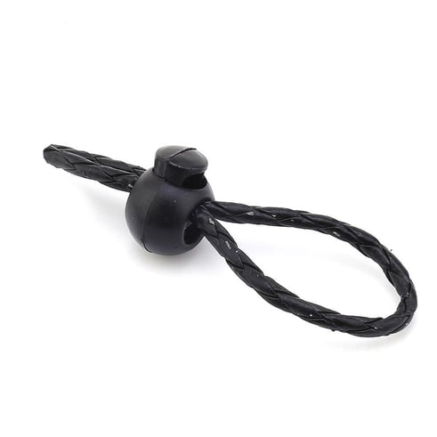 Plastik Top Stoper Tek Delikli Siyah