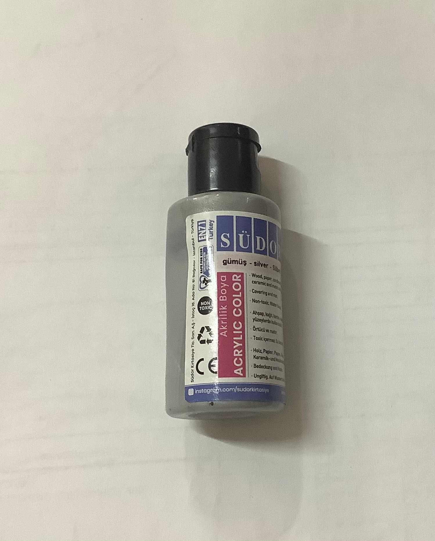 Südor Akrilik Boya Gümüş 40ml