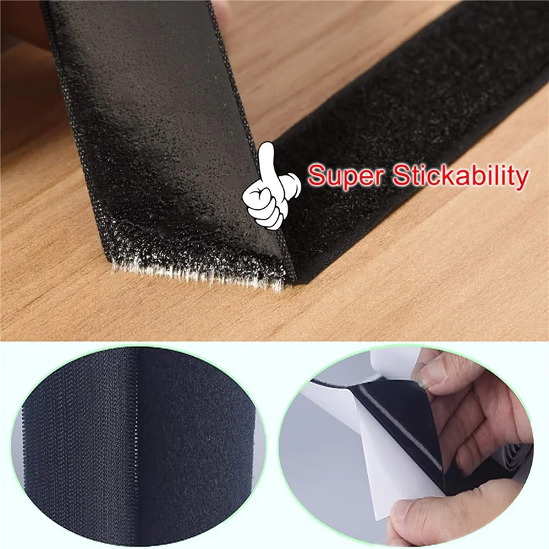 Cırtbant Silikonlu Yapışkanlı 30mm İlmek Siyah