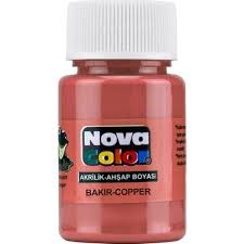 Nova Color Akrilik Ahşap Resim Boyası Bakır 30ml nc-236
