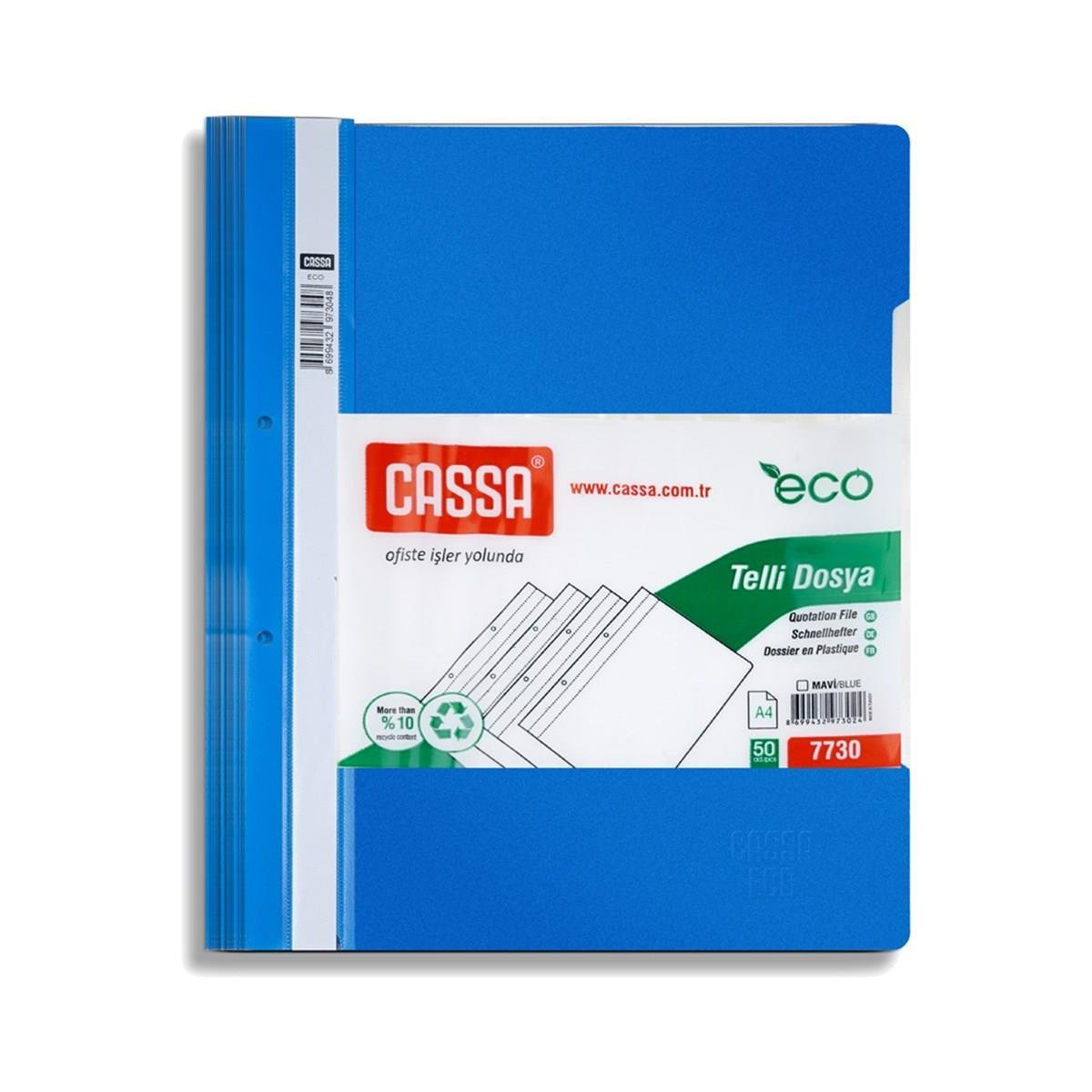 Cassa Telli Dosya Eco Mavi 50li