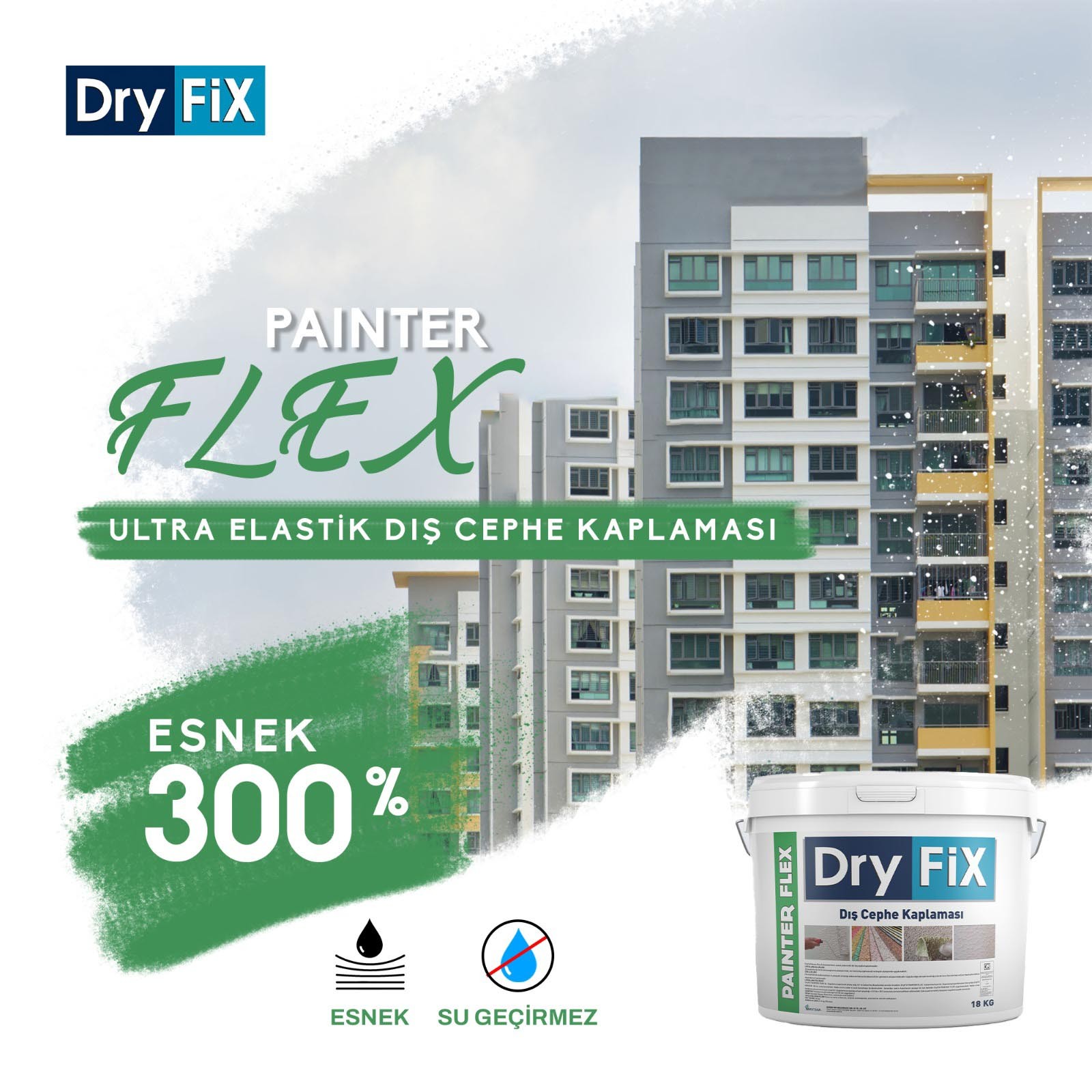 Ultra Esnek Dış Cephe Kaplaması 18 kg | PAINTER FLEX