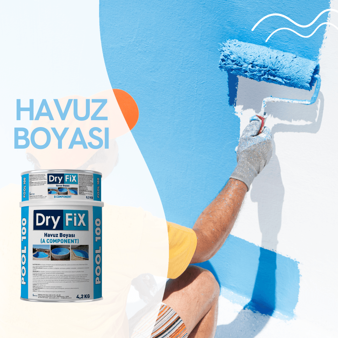 DryFix Havuz Boyası 4,5 kg/set | POOL 100 | Su Geçirmez -Yosun Tutmaz Havuz Boyası