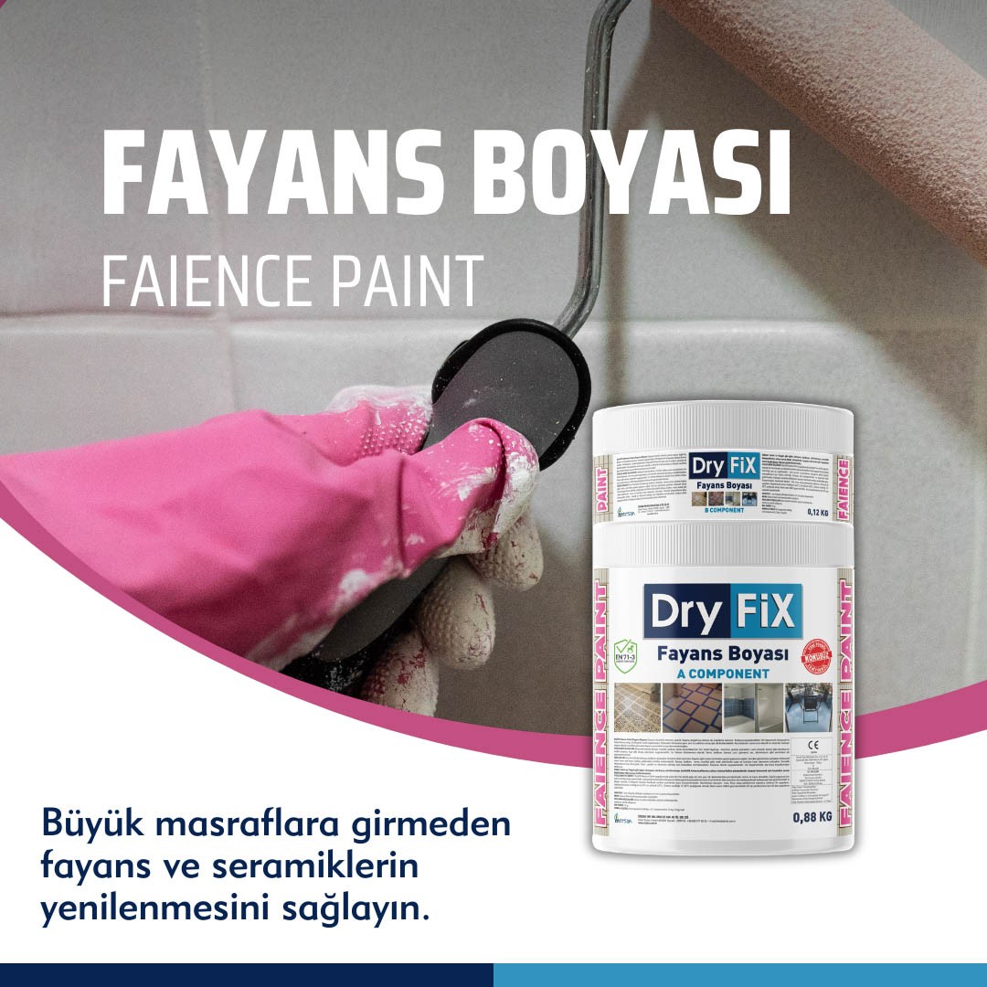 Fayans Boyası 1 kg/set| FAIENCE PAINT