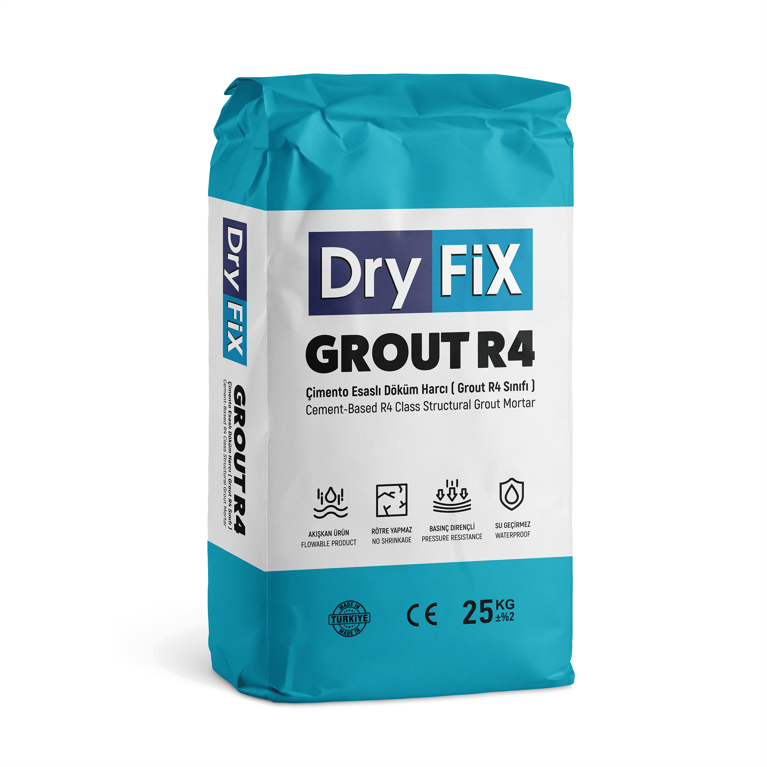 Çimento Esaslı Döküm Harcı (Grout R4 Sınıfı) 25 kg | GROUT R4 64 ADET