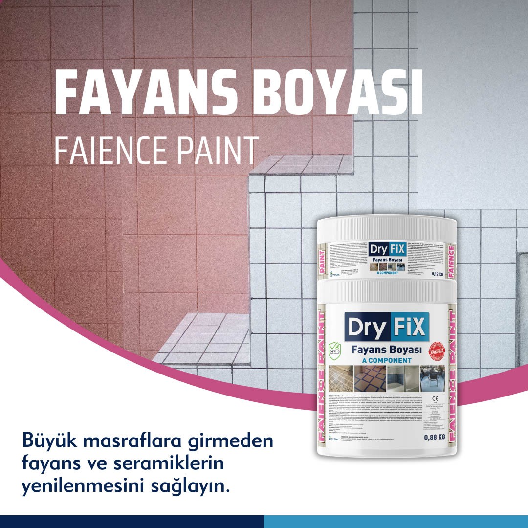 Fayans Boyası 1 kg/set| FAIENCE PAINT