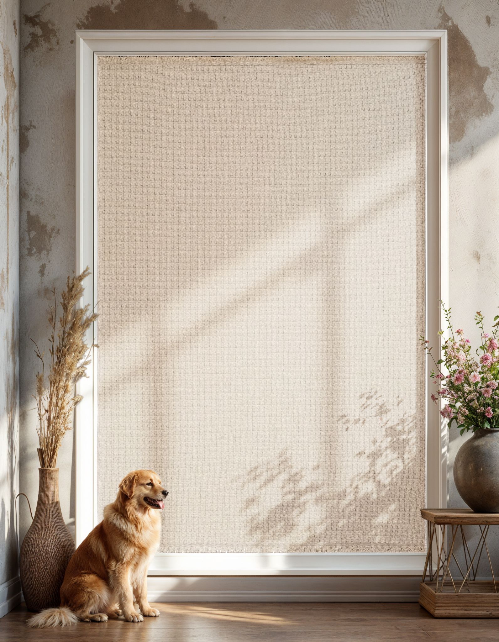 Sisal Krem Sade Halı