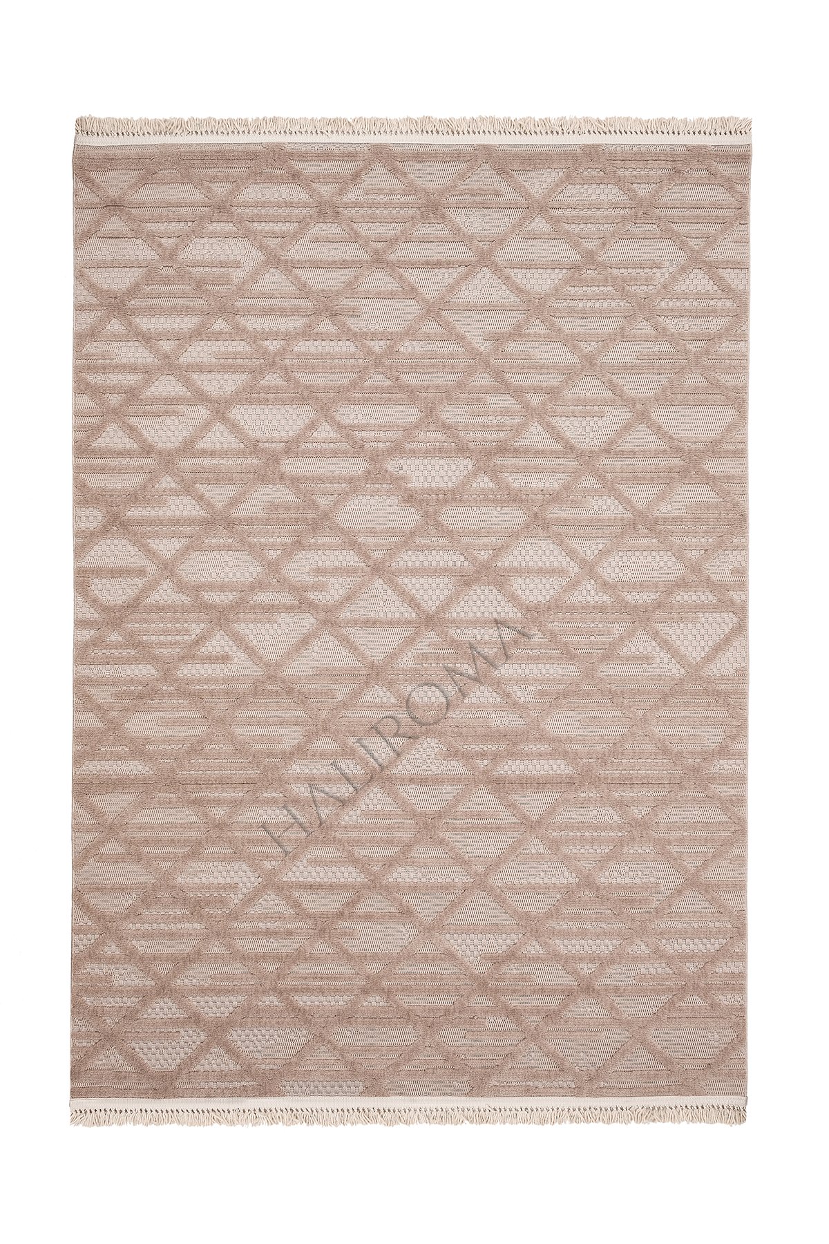 Giza Piramid Desenli Kahve Halı