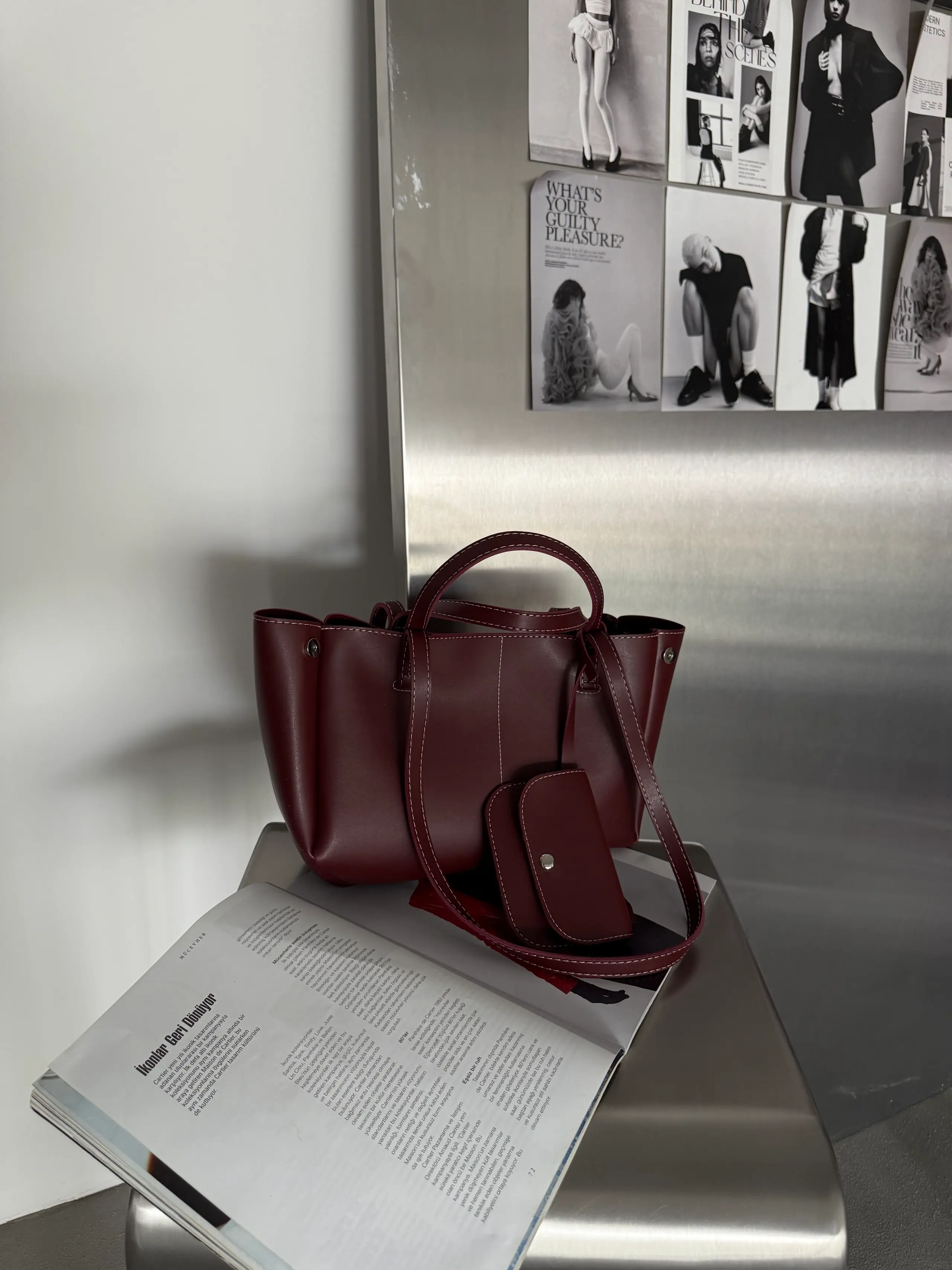 Poppin Kadın Çantası - Bordo