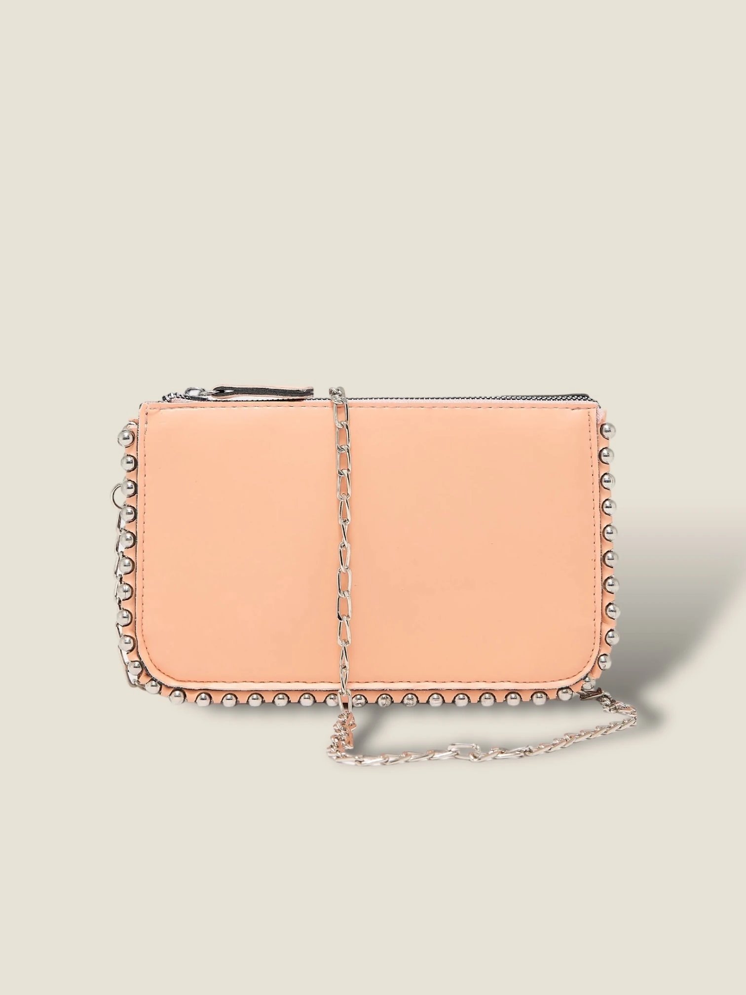 Angela Kadın Çantası Zımbalı - Şeftali