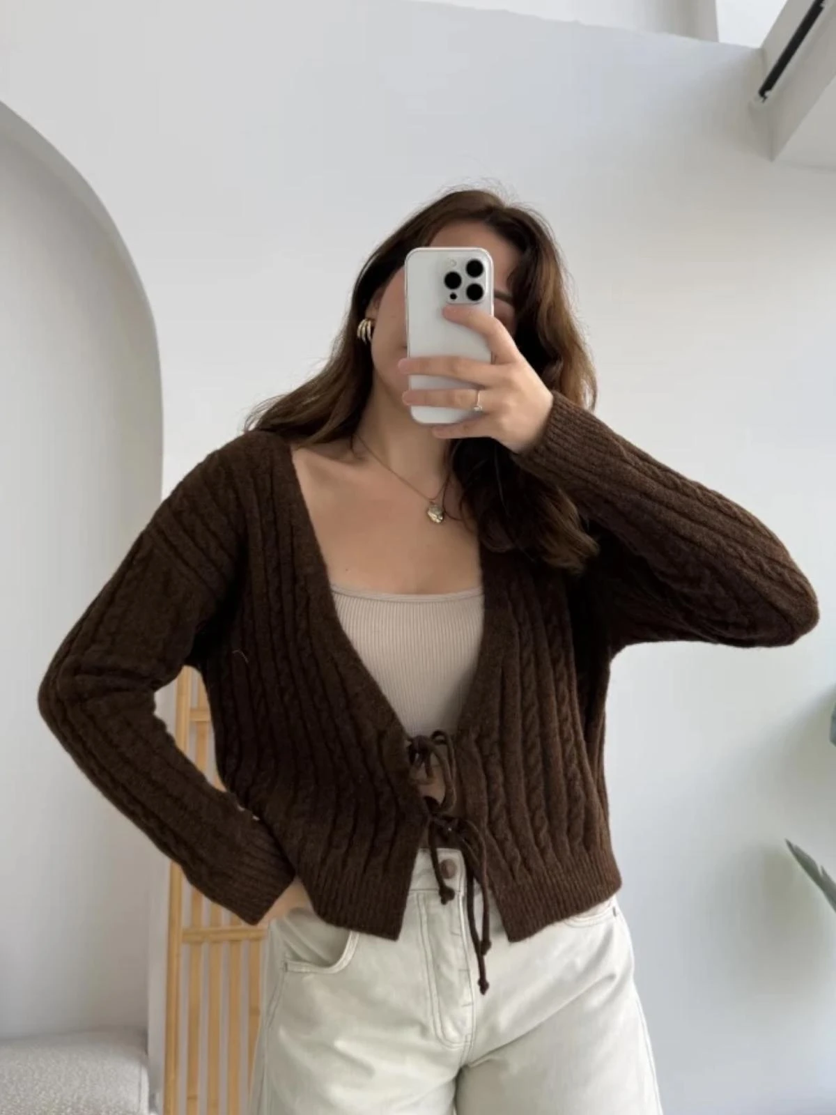 Bağcıklı Crop Hırka Zuzu