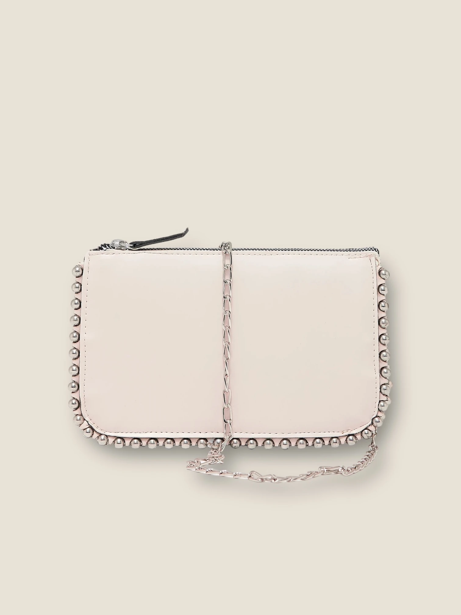 Angela Kadın Çantası Zımbalı - Krem