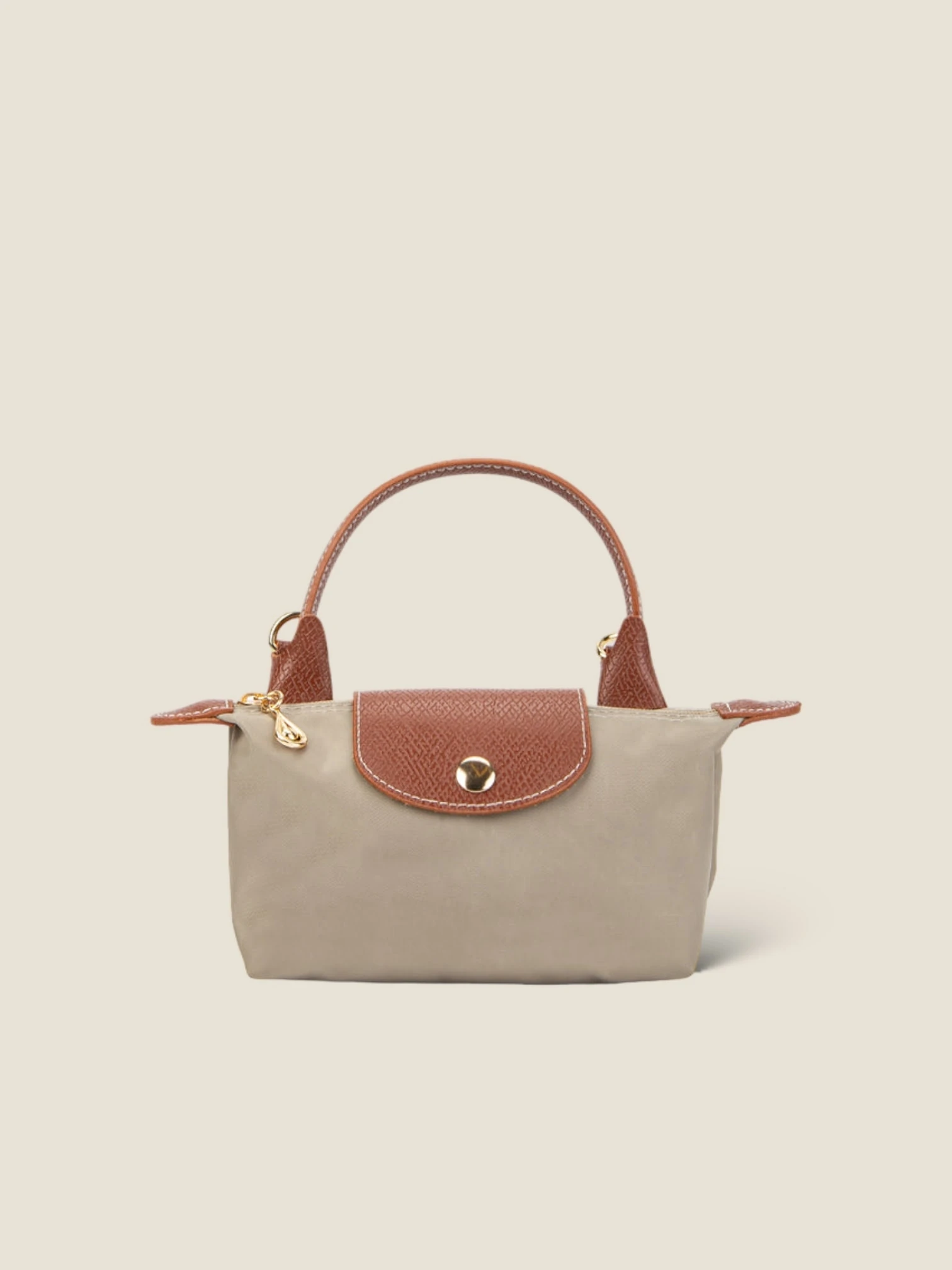 Bugi Çapraz Askılı Kadın Çantası - Vizon