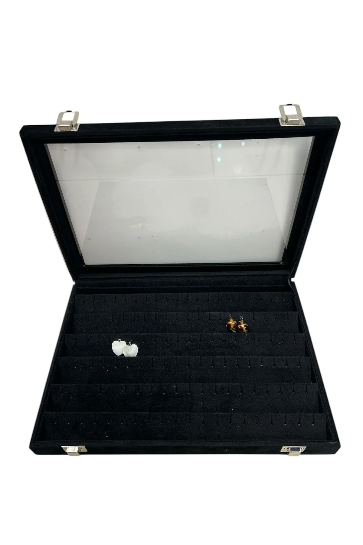 Küpe Kutusu Alcantara Siyah