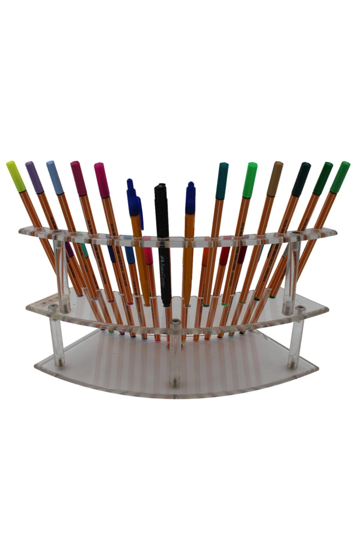 Kalem Standı Oval Pleksi 2 Kademe